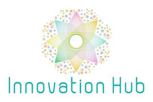 innovative hub logo creative and original for your business company illustration isolated on white background vector