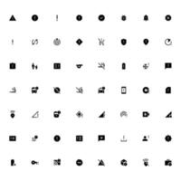 Big set of warning sign collection. Warning symbol. Solid and bold. Minimal and modern symbols. Eps 10. vector