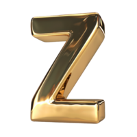 golden solid written Z transparent background png