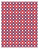 Geometric seamless print pattern of overlapping red and burgundy leaves on a white background. vector