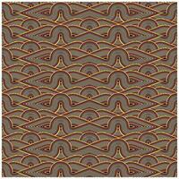 Abstract wavy pattern in yellow, red, and white hues creating optical illusion. vector