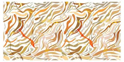 Military Camouflage print Pattern, eye-catching pattern of orange, brown, and white stripes, offering a blend of warmth and energy in its design. vector