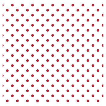 Seamless Red polka dot geometric pattern with repeated overlapping square forming a grid. vector