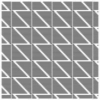 Black and white geometric pattern with diagonal and horizontal lines creating a sense of depth, vector
