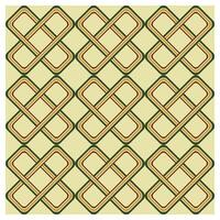 Abstract line geometric pattern with interlocking shapes in red, green, white, and black. vector