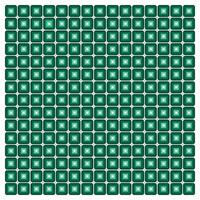 Square geometric seamless Grid of identical green squares with a white inner square on each, forming a repeating pattern. vector