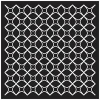 Square Seamless Black and white geometric pattern with repeating teardrop shapes on a dark background vector