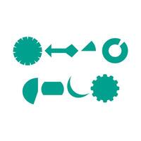 Set Of Simple Flat Shape vector