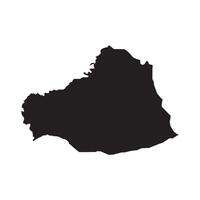 A black silhouette of a map of the country of algeria vector
