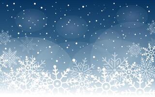 Abstract Christmas background with snowflake seamless border. vector