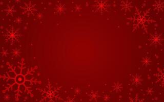 Abstract Christmas Snowflakes On Red Background vector