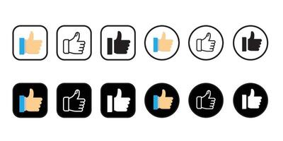 Like Flat Icon set, Sign, Symbol Design for website, apps, etc vector