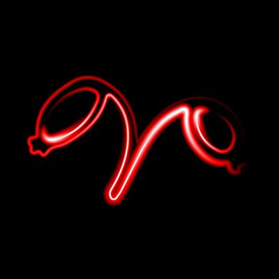 A striking neon rosehip art piece illuminates the dark, highlighting artistic talent and flair