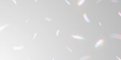 Light effect and zigzag ribbon falling from above on a beam of light, tinsel vector