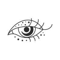 Mystical Eye Line Icon vector