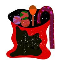 Unique Shaped Candies in a Modern Bag vector