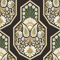Damask pattern background vector