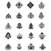 Set seamless damask patterns. Rich ornament, old Damascus style pattern for wallpapers, textile, packaging, design of luxury products vector