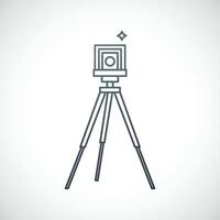 Retro camera icon isolated on white background. vector