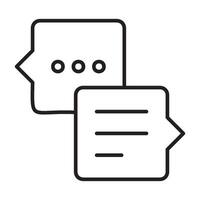 Chat, communication, message icon vector