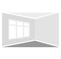 Grey empty room vector