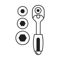 Ratchet icon on white background vector