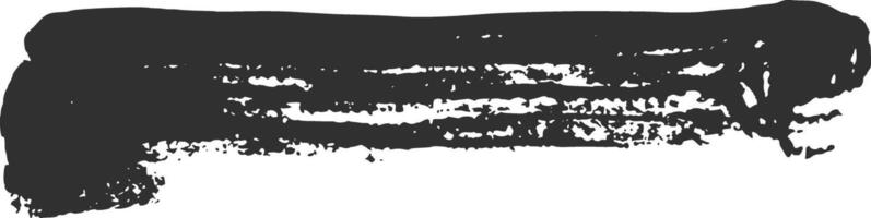 Wide black brush stroke with visible texture creates a dramatic and artistic backdrop, perfect for adding a touch of grunge or abstract expression to designs vector