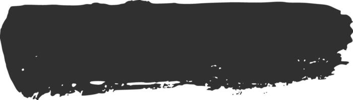 Wide horizontal dark gray paint brush stroke with rough and uneven edges, creating a textured and artistic banner effect vector
