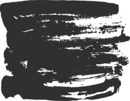 Wide black brush stroke creating a textured, artistic background with visible brushstrokes and uneven edges, perfect for adding a grunge or artistic touch to designs vector