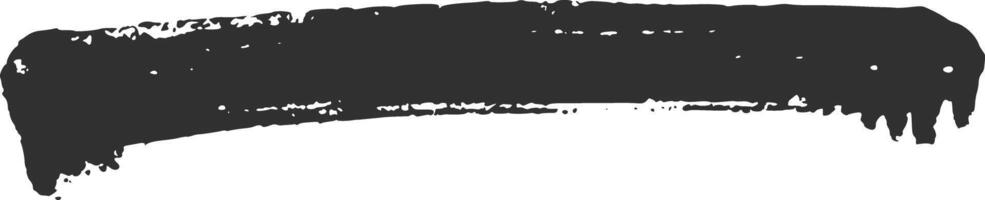 Black paint brush stroke forming a wide curved stripe, isolated on a clean white background, adding a touch of artistic grunge to any design vector