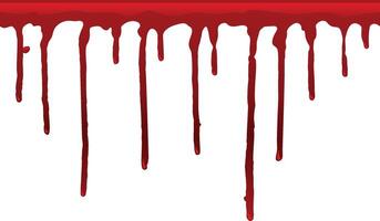 Red blood is dripping down a white background, creating a chilling and gruesome curtain effect, perfect for halloween or horror themed projects vector