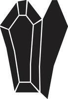 Two black crystals are sparkling on a white background, creating a stark contrast and highlighting their geometric beauty vector