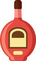 Wine bottle showcasing a unique and stylish design, featuring a blank label ready for customization and a vibrant red color that adds a touch of elegance and sophistication vector