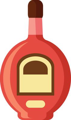 Wine bottle showcasing a unique and stylish design, featuring a blank label ready for customization and a vibrant red color that adds a touch of elegance and sophistication