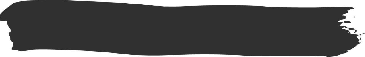 Horizontal dark gray acrylic paint brushstroke with rough edges creating a textured banner or stripe effect on a clean white background vector