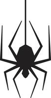 Spider silhouette hanging upside down on its string, perfect for halloween projects, horror concepts or illustrations about insects and arachnids vector