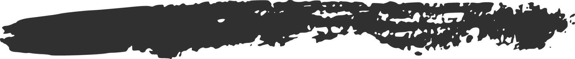Wide black brush stroke with irregular edges creating an abstract shape, perfect for adding a touch of artistic grunge to designs vector