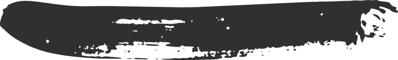 Wide, textured brush stroke provides a grunge design element, adding a raw and artistic touch to backgrounds and creative projects vector