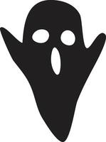Spooky black ghost silhouette screams, perfect for halloween decor, haunted house feel, or adding mystery to designs. Get ready for a playful halloween. vector