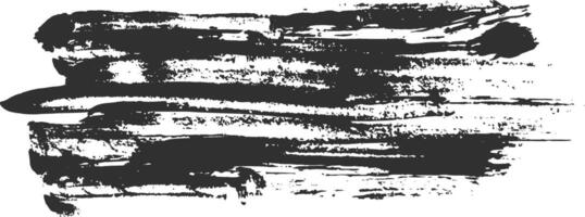 Wide black brush stroke creating a textured, artistic banner or design element on a white background, suitable for grunge, vintage, or abstract projects vector