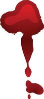 Blood dripping and forming an exclamation mark, creating a striking visual representation of danger, alarm, or a critical situation vector
