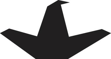 Spooky witch hat silhouette with a five pointed star for halloween magic. Perfect for creating a mysterious and festive atmosphere vector