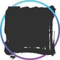 Vibrant gradient circle with black brush stroke on white background, perfect for creative projects vector