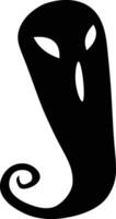Minimalist graphic design of lord ganesha's silhouette, capturing the essence of hinduism and indian culture with its symbolic representation vector