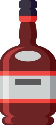 Stylish bottle of liquor with a blank label presents an opportunity for branding and customization, showcasing the rich color of the beverage within