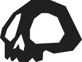 Geometric illustration representing a skull, symbolizing death, mortality, and the macabre, presented in a simplified and abstract artistic style vector