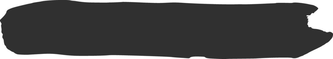 Abstract black paintbrush stroke forming a wide horizontal banner with uneven edges, creating a bold visual element against a clean white backdrop vector