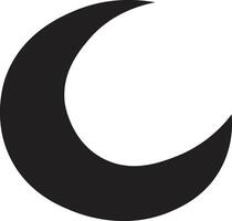 The crescent moon softly lighting up the night sky, creating a mystical and serene atmosphere that captivates the senses vector