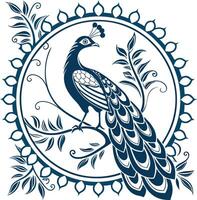 Illustration of a peacock design vector