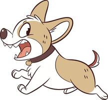 A cartoon dog chasing its own tail vector